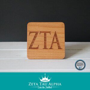 Zeta Tau Alpha Greek Letters (Set of 4 Coasters)